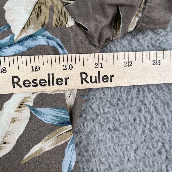 Denim & Flower Ricky Singh Button Down Shirt Mens Large Floral Palm 100% Cotton - Picture 3 of 6